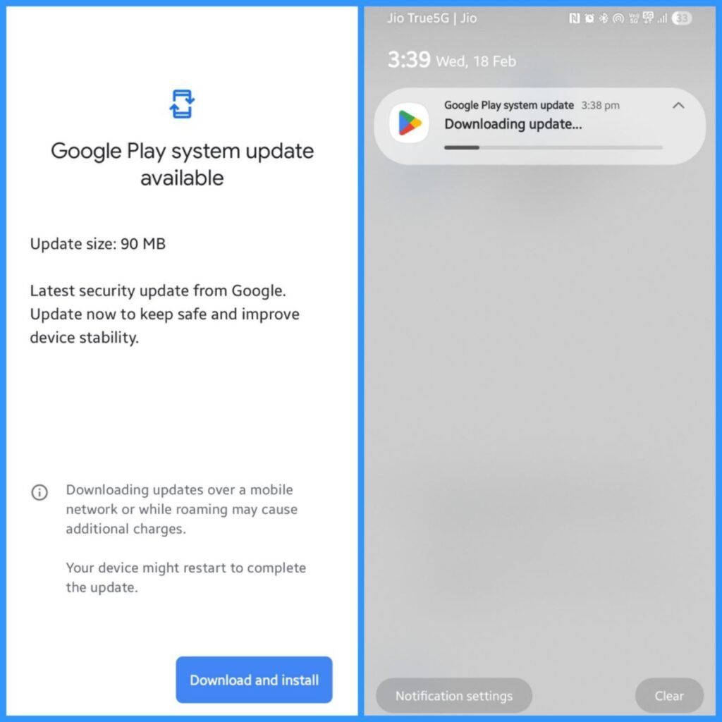 Aggiornamento Google Play System Aprile 2026