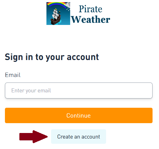 Pirate Weather Create Account