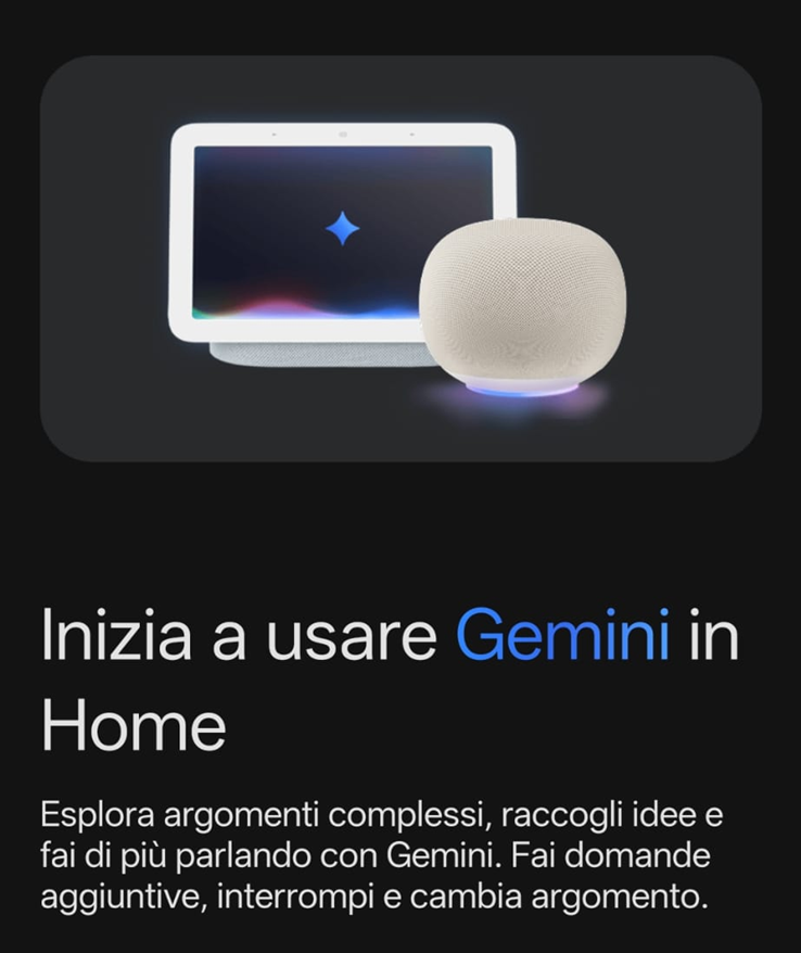 Inizia a usare Gemini su Google Home