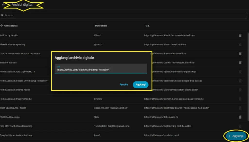 Aggiungi repo ring mqtt