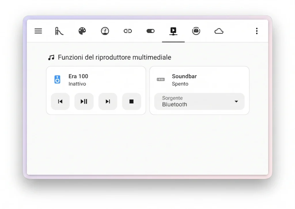 - Funzuioni aggiuntive riproduttore multimediale Home Assistant 2026.5