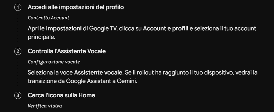 Verifica Gemini su Google TV