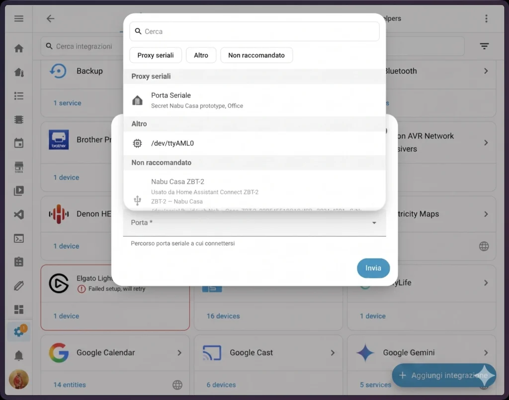- Integrazione Porta Seriale Home Assistant 2026.5