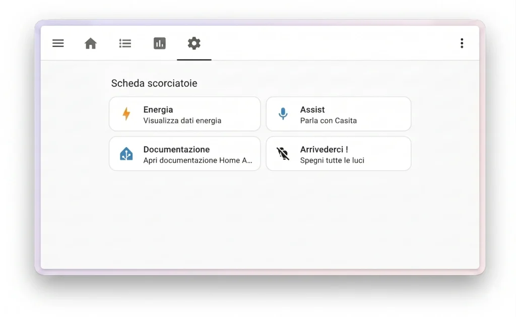 - Scheda Scorciatoia Home Assistant new
